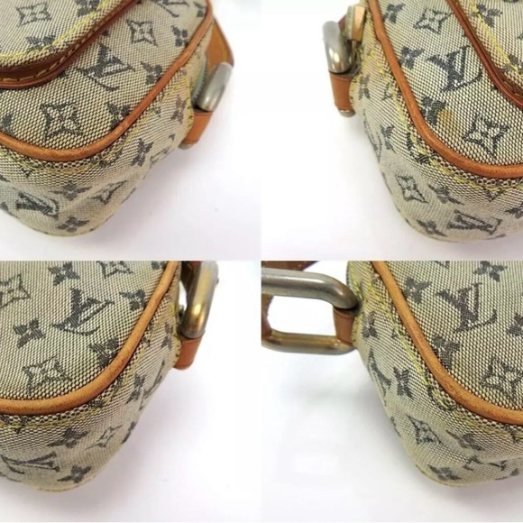 LOUIS VUITTON Juliette MM Blue Monogram Mini Lin Shoulder Bag #58519 - Picture 7 of 15